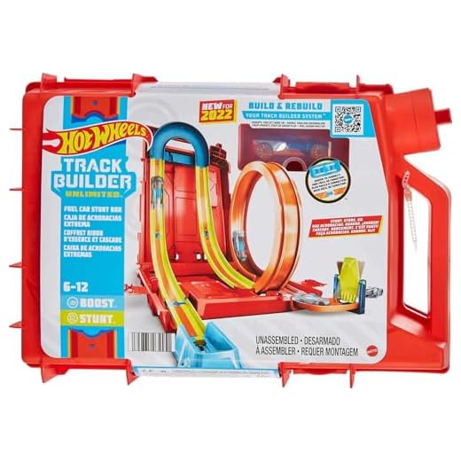 Hot Wheels Track Builder Caja Lata de Gasolina Set de Pistas para Coches de Juguete (Mattel HDX78)