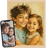 Custom Watercolor Portrait from Photo - Personalized Colorful Illustration for Family, Couples, Kids, Pets, Unique Artwork, Cartoon Style Poster, Wedding Wall Decor, Cool Bedroom Display, Trendy Print