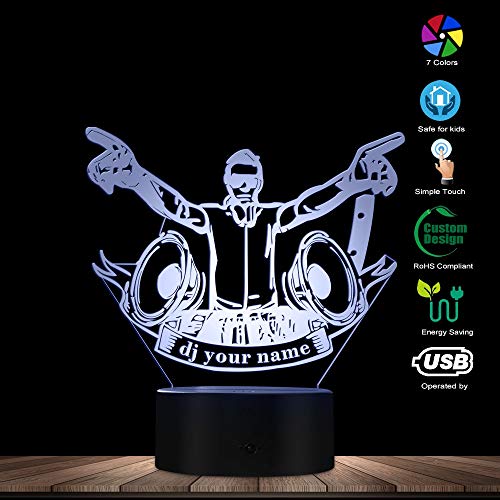 The Geeky Days Dj Your Name Custom Design Night Light Creative Music Glowing Led Lamp Decorative Lighting For Music Lover Gift #TOP4