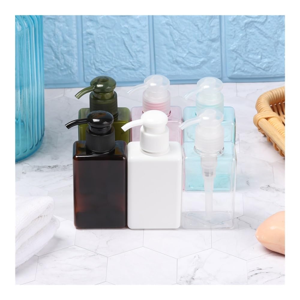 Botellas vacías exprimidas con bomba de 100 ml, botella de espuma de jabón, dispensador de cosméticos, contenedor de líquido PET, botella de viaje (marrón, 10 unidades)