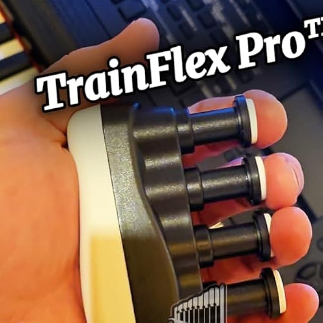 TrainFlex Pro Finger Exerciser ¨C Grip Strength Trainer, Finger Strength Trainer for Grip Strength Training for Finger,Speed, Precision, Dexterity & Recovery, Musicians, Climbers