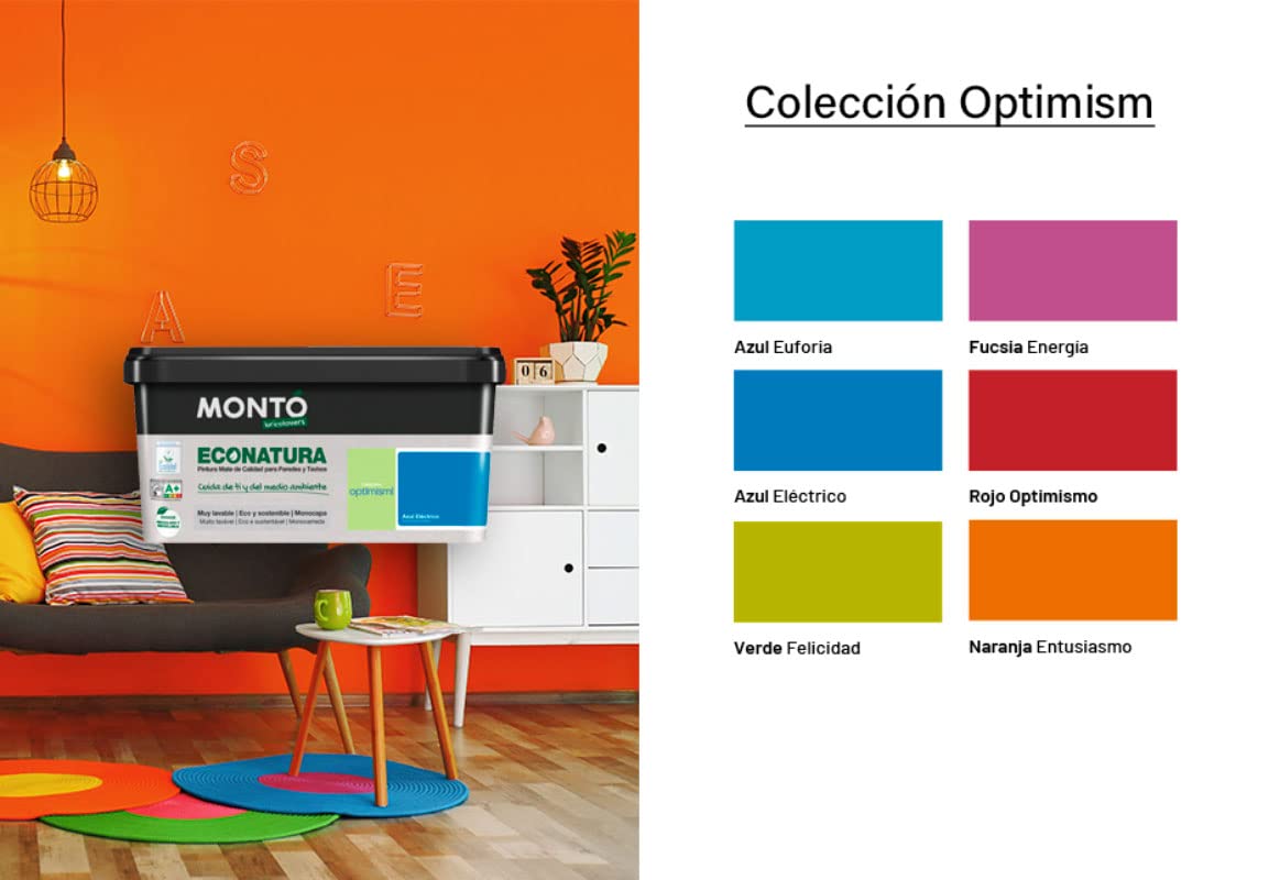 Pintura Plástica Mate para Paredes y Techos. Ecológica y Sostenible. Econatura (4L, Azul Petrol)