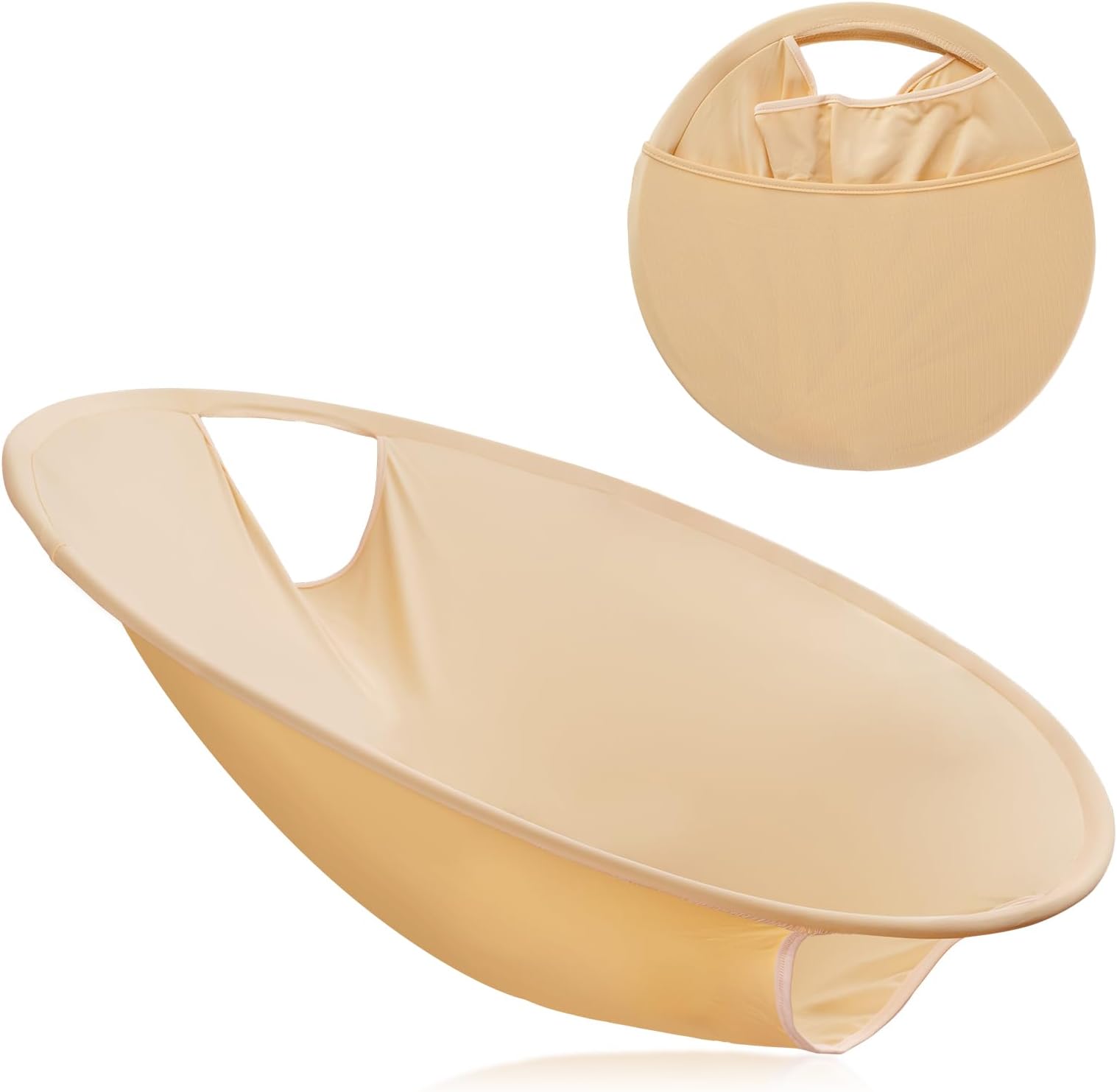 Bloss Pop Up Laundry Basket, Foldable Hamper, Clothes Basket Laundry, Easy to Open and Fold Laundry Bag for Dryer Clothes Removal(Beige)