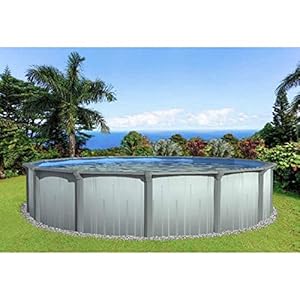 Lake Effect Pools 'Aqua Brook' 15' Foot Round Above-Ground Swimming Pool | 52" Inch Height | Bundle with 20 Gauge Overlap Liner & Widemouth Skimmer Lake Effect Pools Aqua Brook 15 Foot Round Above Ground Swimming Pool 52 Inch Height Bundle with 20 Gauge Overlap Liner Widemouth Skimmer