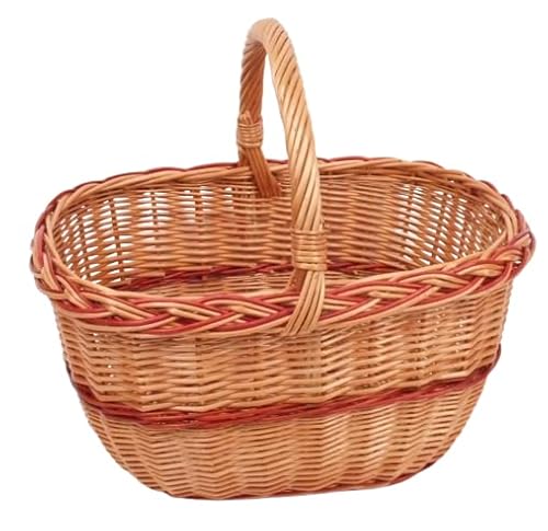 Panier en osier buff "Hollander" avec anse Cover