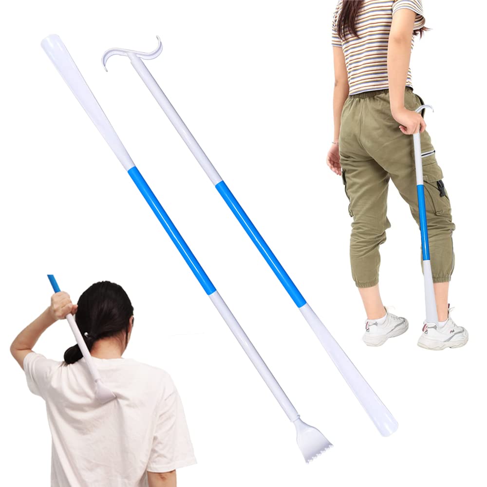 35.5 Inch Long Handled Shoe Horn, Dressing Stick, Sock Remover Aid Helper,Tickling,Adjustable Dressing Aid for Shoes, Socks, Shirts, Pants,for Disabled, Pregnant, & Elderly and Back Problems People