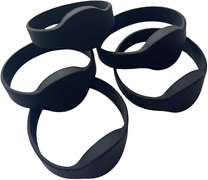 T5577 125KHZ rewritable, RFID Waterproof Intelligent Access Control Bracelet 5 Pieces Black