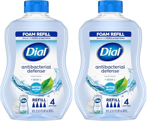 Image of Dial Antibacterial Foaming Hand Wash Refill, Spring Water, 30 Ounce (Pack of 2)