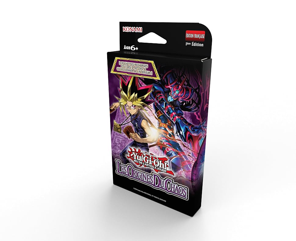 Yu-Gi-Oh! Pack de 3 boosters Tuckbox Les Origines du Chaos - Jeu de cartes à jouer - 27 cartes - À partir de 6 ans - 1ère édition française