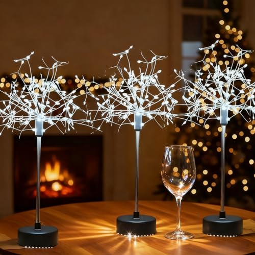Nest and Flowers Table Lights, Mini Led Christmas Starburst Firework