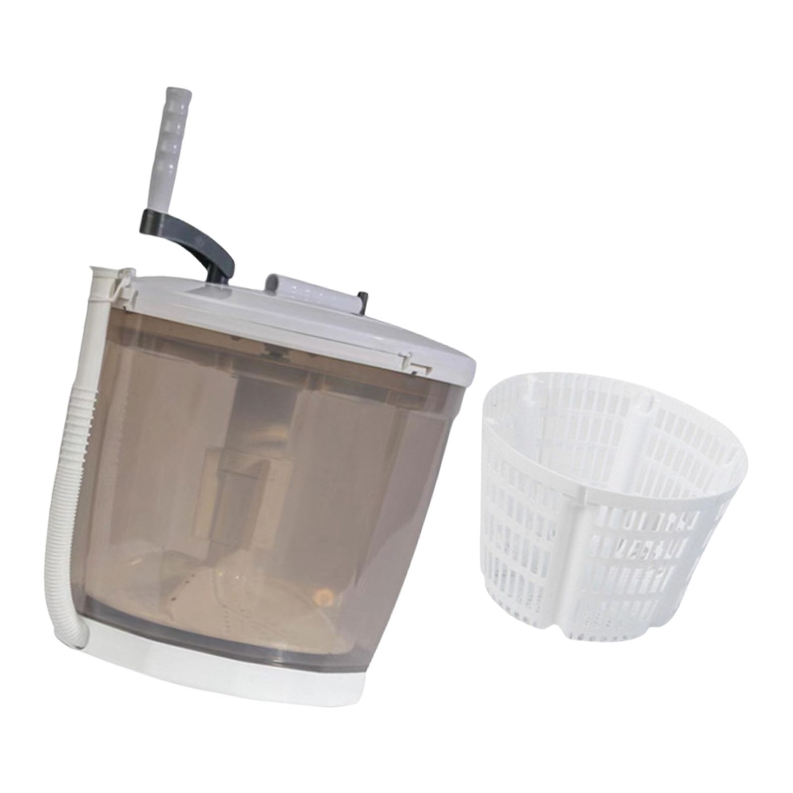 Lavadora manual portátil y secadora giratoria, lavadora con manivela para camping, viajes, apartamentos, lavadora portátil