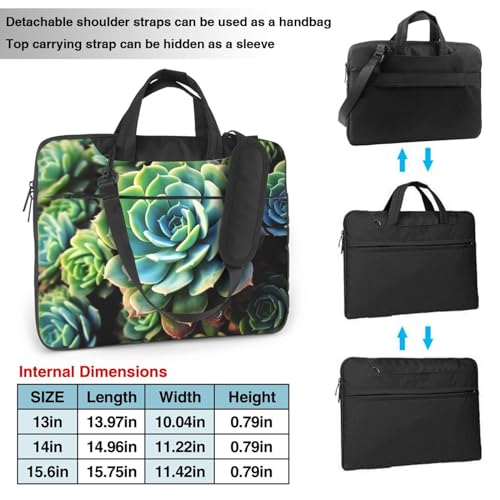 Bolso para portátil KHiry con diseño de plantas suculentas miniatura 2
