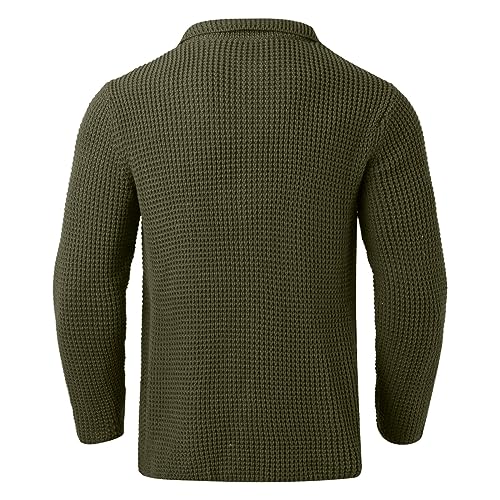 Suéter de punto con botones elegante cárdigan de punto premium texturizado y ajustado 3