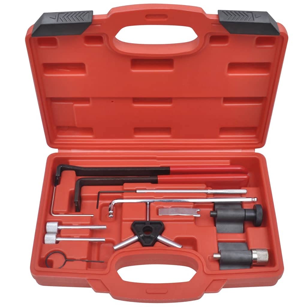 Kit de herramientas de ajuste de motor diesel de acero al carbono para VAG 1.2, 1.4, 1.6, 1.9, 2.0 TDi, Ford, Dodge, Mitsubishi con maletín para montaje, mantenimiento, reparación