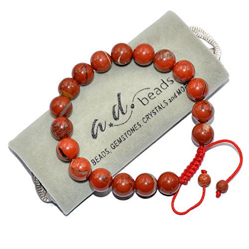 Image of AD Beads Natural 10mm Gemstone Bracelets Healing Power Crystal Macrame Adjustable 7-9 Inch
