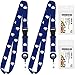 Cruise Lanyard & Key Card Holder [2-Pack] Retractable Reel & Detachable Waterproof ID Holder (Blue Cruise Ship Design)