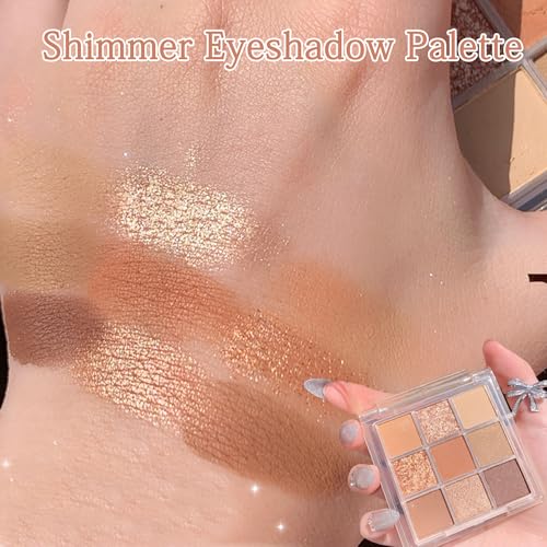 Gregali 9 Color Eyeshadow Multicolored Eyeshadow Palette Brown Waterproof Long-Lasting Eyeshadow Palette for Women Blendable Shades Brown Eyeshadow Palette with Soft Shimmers Matte - Image 7