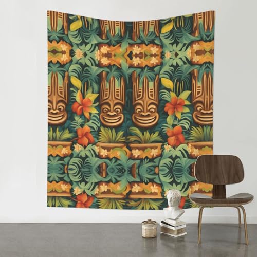 Tapisserie murale Aloha Tiki HYTTER 152x130 cm pour décoration intérieure