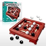 Orbito from Flex IQ, 2 Player Strategy Games for Family Gatherings, Great for Kids Games, Includes 1 Game Board with Orbito Button, 8 White Marbles and 8 Black Marbles