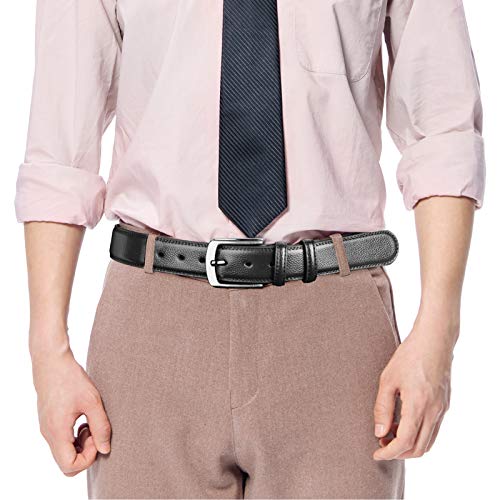 Mens Belts Big and Tall 36"-70" Men Leather Belt Casual Work Dress Belt,Black & Brown Colors4