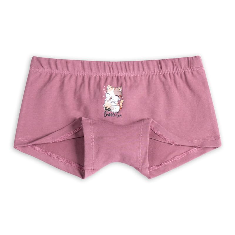 Image of Real Basics Girls Cotton Boxer Boyshorts Panties Underwear for Kids (Multicolor) Pack of 3