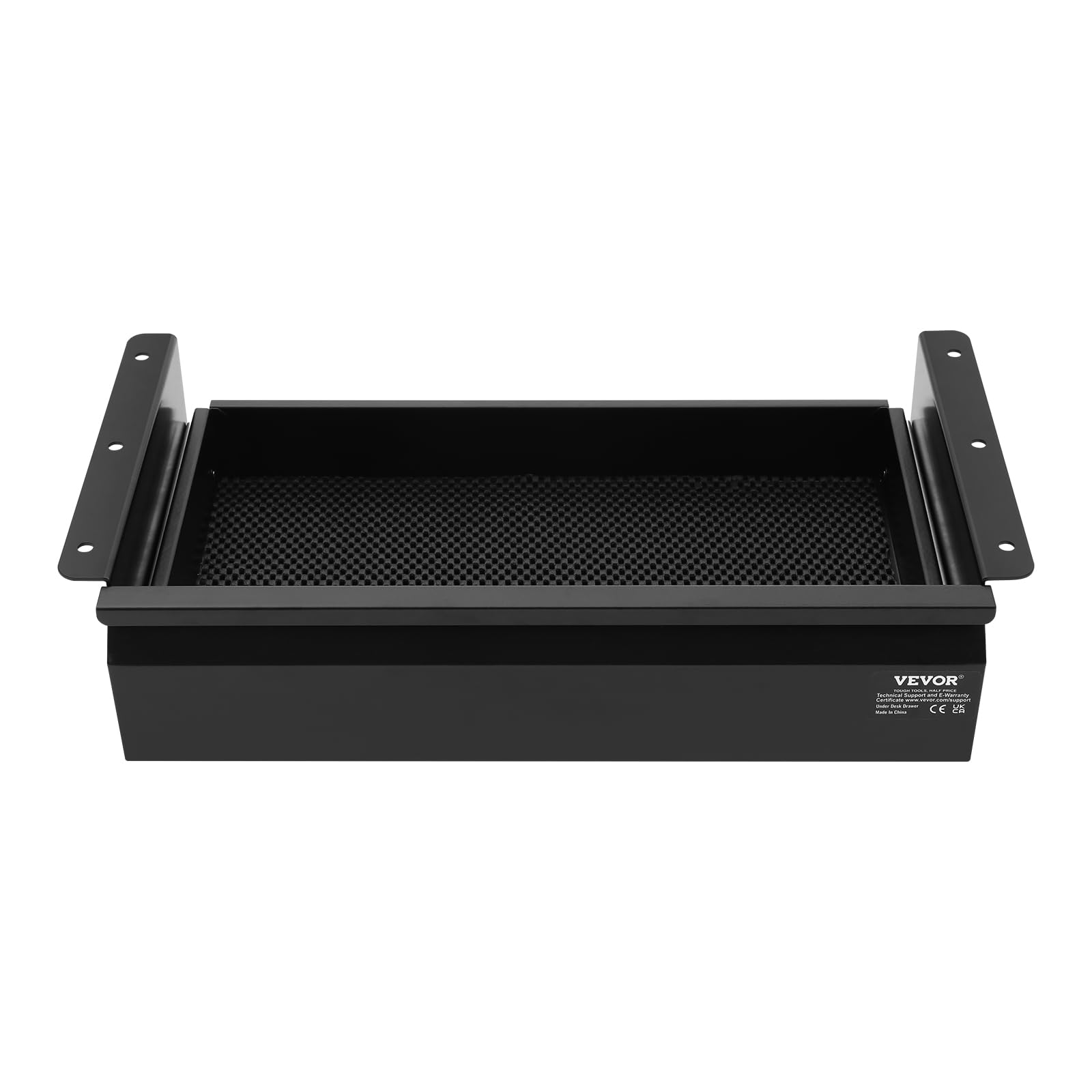 VEVOR Cassetto Estraibile Sotto Scrivania 440 x 223 x 101 mm Organizzatore Nascosto per Riporre Oggetti sulla Scrivania, Cassetto Portapenne Sotto Tavolo, per Postazioni di Lavoro da Ufficio, Nero