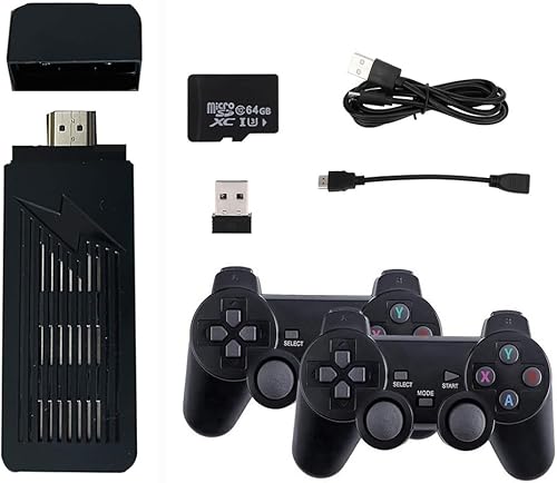 Miniatura 6 de X9 Retro Game Stick, consola de videojuegos 4K HDMI HD Plug and Play con más de 60000 juegos (256 G), con controladores inalámbricos 2.4G,