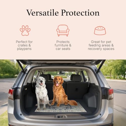 Image of Lovewag Reusable Washable Dog Pee Pads, Blue Mesa 28x41, 2 Pack