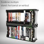 ADZ Universal Game Holder – 23 Game Storage Tower Rack for PS2 PS3 PS4 PS5 PSP Xbox 360 Xbox One Series X Wii Switch Games DVD and Blu-Ray Disks. Includes 2 Controller Mounts (Black) - Image 5