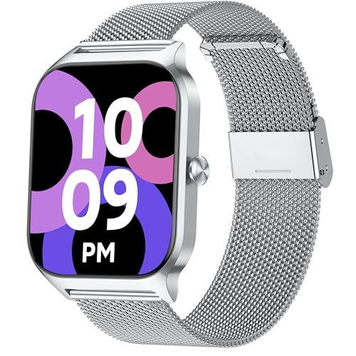 Smartwatch voor Heren en Dames, 100+ Sportmodi & 24/7 Gezondheidsmonitoring, Bluetooth-oproepen, Bloeddrukmeting, Hartslagmeting, Slaap-en Stressvolgsysteem,Compatibel met Android & iOS