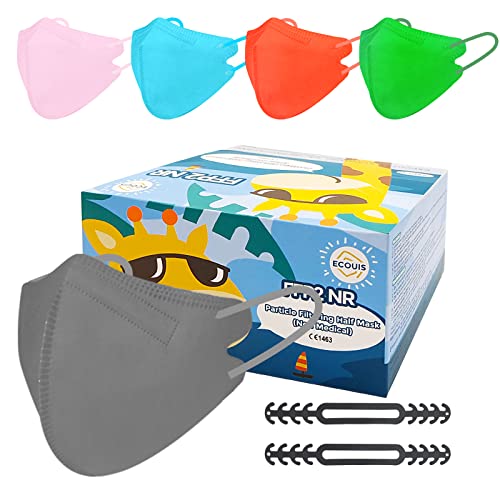 FFP2 Masken Bunt Kleine Größe, Mundschutzmasken Farbig Einzeln Verpackt, Komfortable Sitzende Mund Schutzmasken Verstellbaren Nasenbügel, 5 Lagige Filterung Gesichtsmaske für Kleine Gesichter 25 Stück Cover