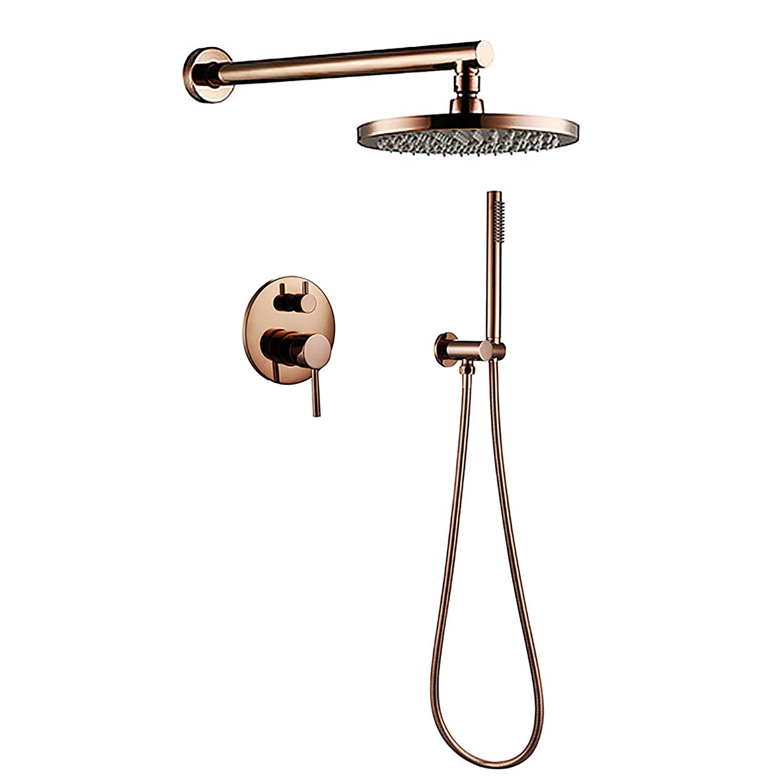 Ensemble de douche or rose encastrable idéal pour rénover une salle de bain parentale