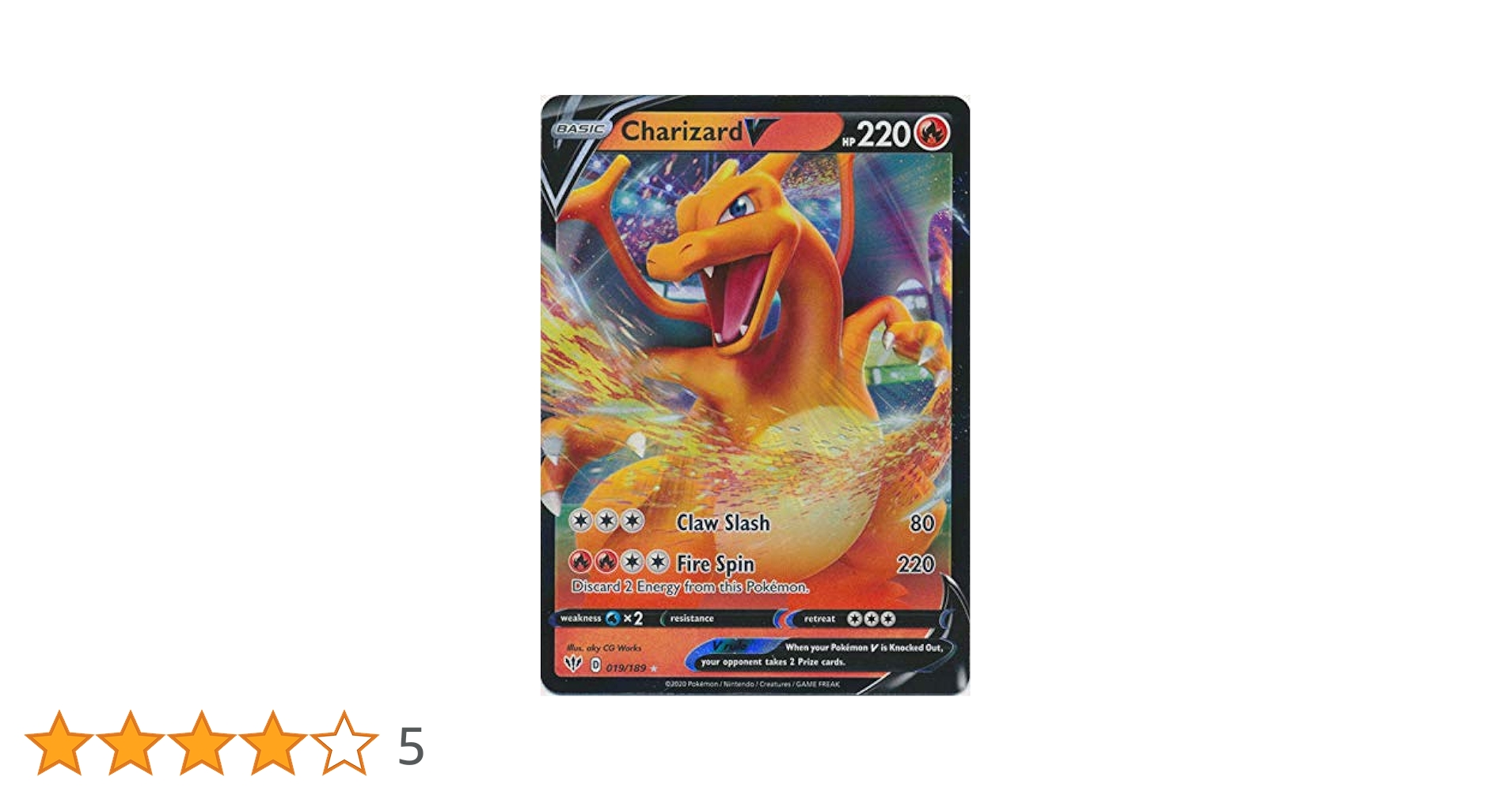 Pokemon - Charizard V - 019/189 - Ultra Rare : Amazon.ca