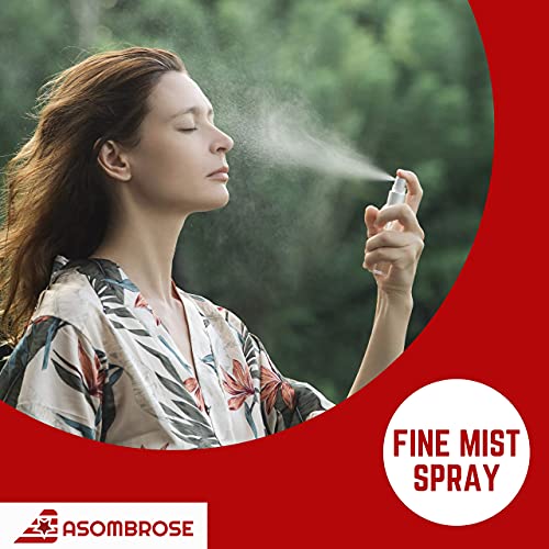Small Spray Bottles, 2Oz/60Ml Clear Empty Fine Mist Travel Size Mini Bottle Set, Pump Spray Cap Refillable Reusable Liquid Containers For Essential Oils, Hair Sprayer (4 Pack) #TOP1