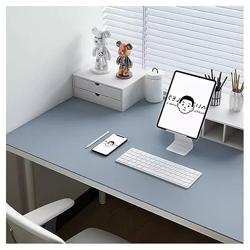 Sous-main de bureau en cuir PU bleu 80x80 cm chic et durable - 2