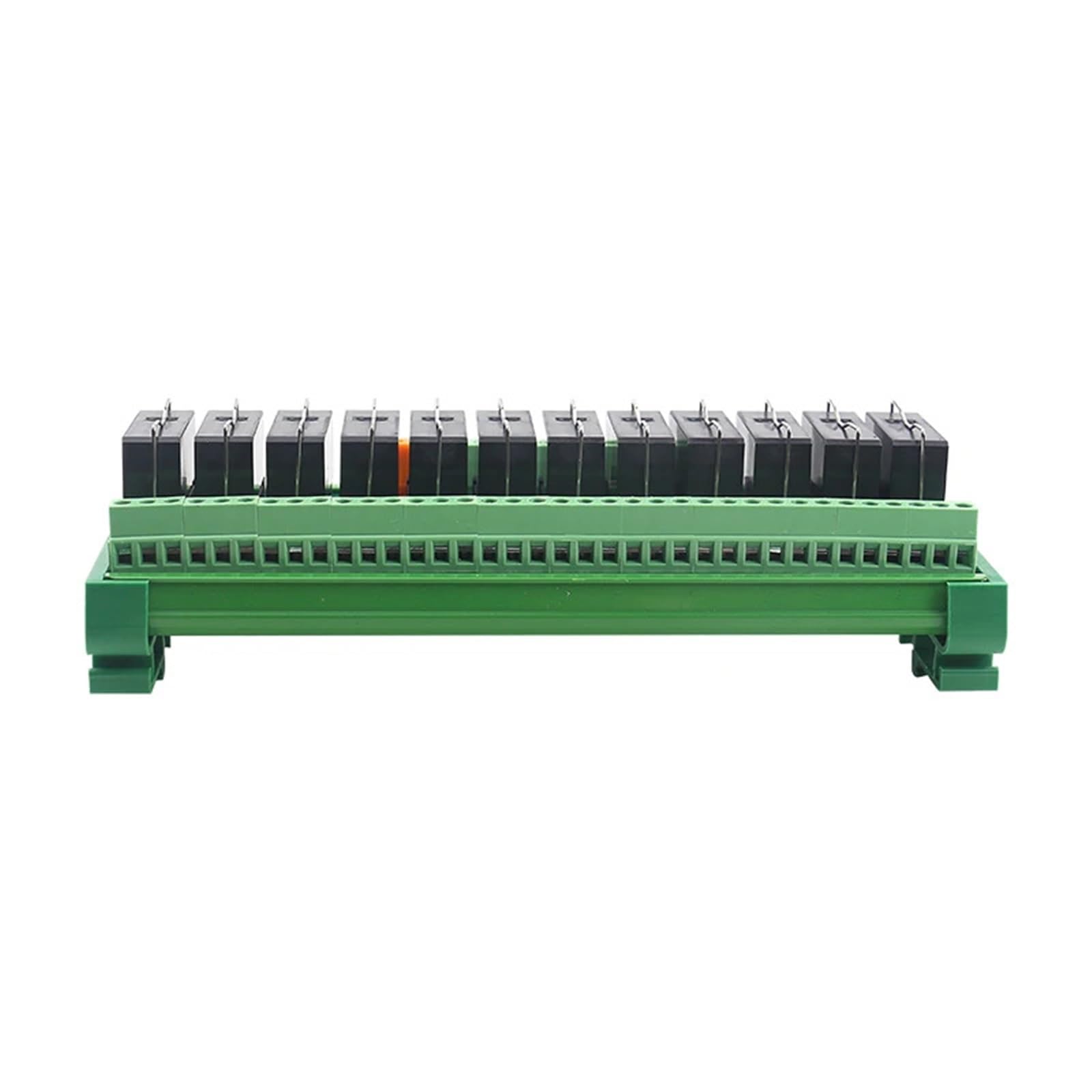 Módulo de relé de interfaz de instalación de pista, 8 canales, 12 canales, 1NO + 1NC, PLC, cc 12V, 24V, PNP/NPN, compatible(1NO1NC 24V 8Channels)