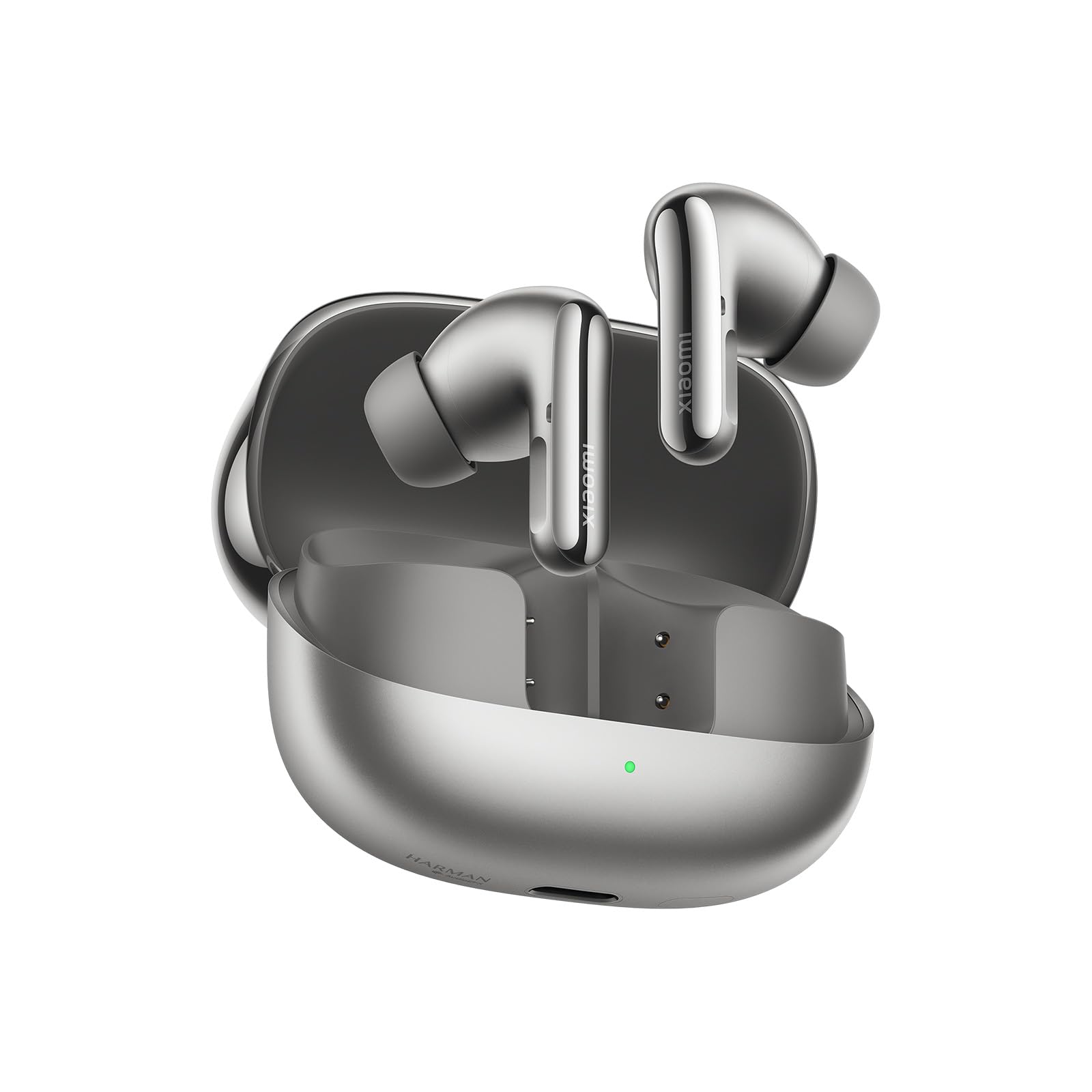 XIAOMI Buds 5 Pro Bluetooth - 11mm HiFi-Dreifach-Treiber, 55db ANC Active Noise Cancellation und 15m/s ENC, Lossless Qualcomm Sound und Harman AudioEFX, Titan Grey | Dual-Amp Dreifach-Treiber, aptX, Snapdragon & Harman, Adaptiv, 8h+40h, IP54
