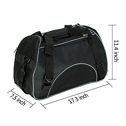 BENCMATE Soft Sided Pet Carrier ，Airline Approved Pet Travel Bags for Cats and Dogs (S)