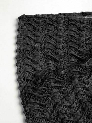 Image of ZAFUL Sarong Coverups for Women Beach Vacation Fishnet See Thru Tie Side Bathing Suit Cover Up Mini Skirt