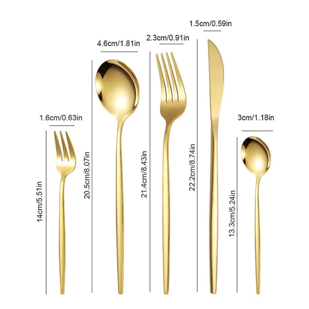 Juego De Cubiertos De Acero Inoxidable, 5 Uds./30 Uds., Tenedores Para Carne, Cucharas De Postre, Tenedores De Fruta, Adecuados Para Invitados De Restaurante Y Banquetes
