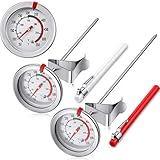 2 Pieces Stainless Steel Thermometer Instant Read 2 Inch Dial Thermometer 7.8 or 11.8 Inch Long Stem...