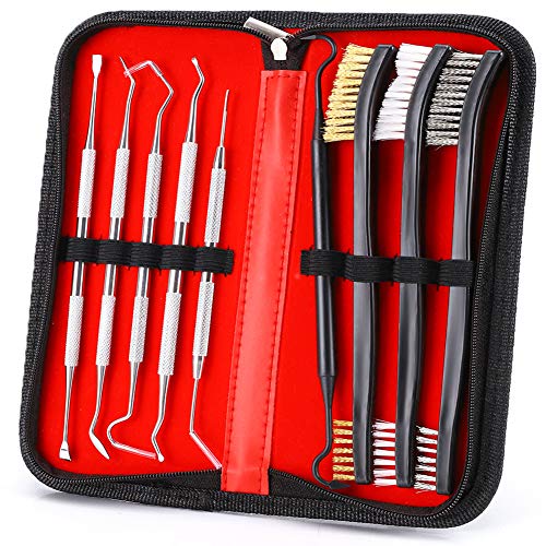 Accmor Gun Cleaning Brush & Pick Tool Kit Including 3 Pcs Double-Ended Brass Steel Nylon Scratch...
