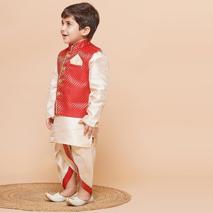 Image of AJ DEZINES Boys Dhoti Kurta Set