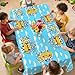 98Pcs Toy Cartoon Story Baby Shower Decorations It’s A Boy Story Plates Napkins Forks Tablecloths Blue Toy Inspired Story Cartoon Themed Tableware Set for Kids Boys Baby Shower Party Supplies Serves24