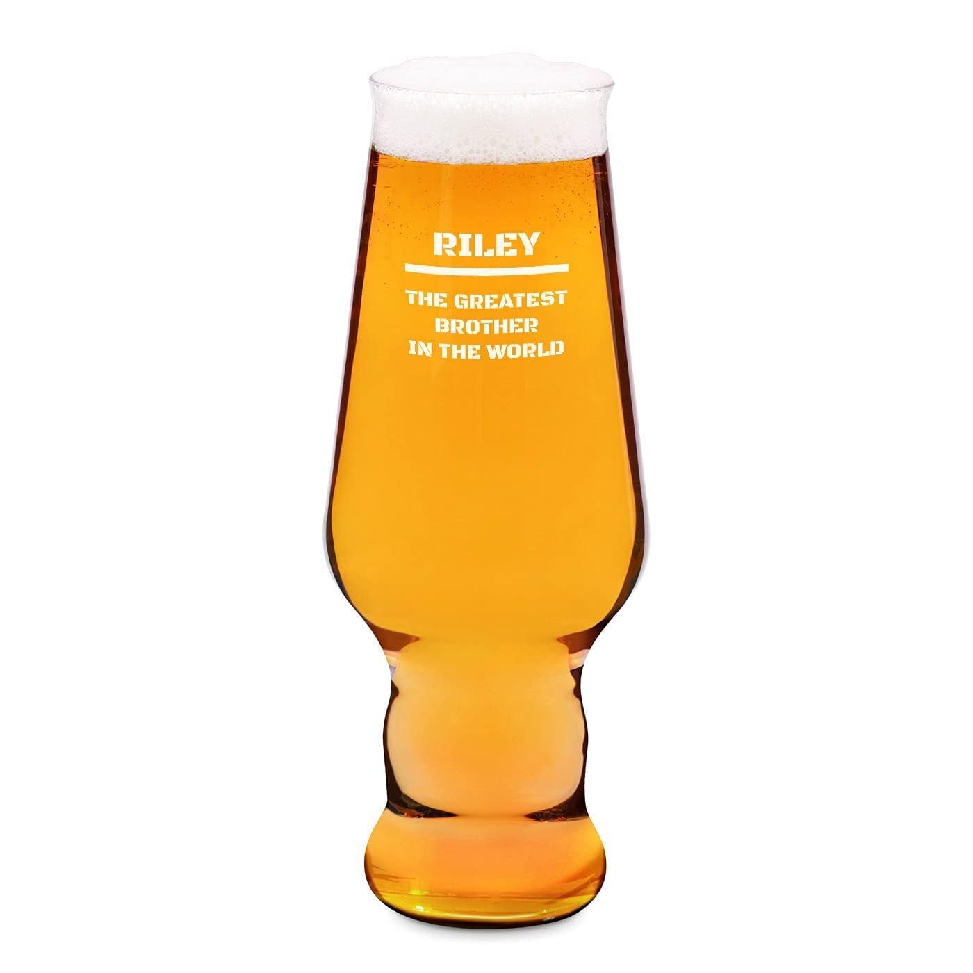 Maverton Personalised Beer Glass, 400ml Capacity, Beer Enthusiasts, Brother