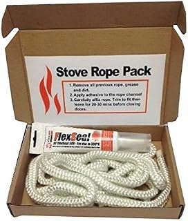 Stove Door Replacement Rope and Adhesive Glue Kit 14mm x 2m Soft Rope