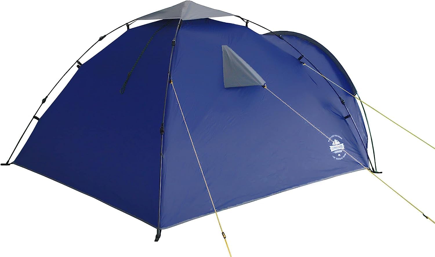 Lumaland Tenda Da Campeggio | 3-4 Person Family Tenda | Interne 210x210x120 cm | Impermeabile & antivento | Ideale come campeggio, festival e tenda da viaggio | Ultraleggero & robusto [Blu]