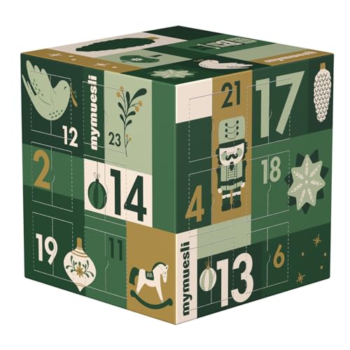 mymuesli Porridge Adventskalender 2025-24x verschiedene Bio-Porridge im 2go-Portionsbecher - Für das gesunde Frühstück in Bio-Qualität & ohne Palmöl - Geschenk für Frauen, Männer und Familien