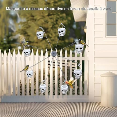 Distributeur pour oiseaux extérieur jardin et terrasse à godets - 7