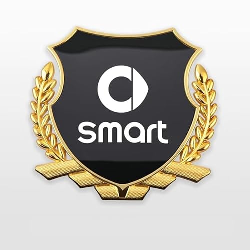 ONEMAJI Auto Emblem Aufkleber für Smart 451 Brabus Smart 453, Schriftzug Badge Logo Ornament Motorhaube Beschriftung Overlay Ersatz Fahrzeugbeschilderung,Gold-Black ONEMAJI Auto Emblem Aufkleber für Smart 451 Brabus Smart 453, Schriftzug Badge Logo Ornament Motorhaube Beschriftung Overlay Ersatz Fahrzeugbeschilderung,Gold-Black